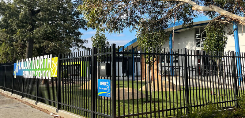 The front of Lalor North Primary School grounds