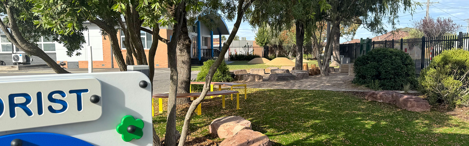 Outside play area of Lalor North Primary School